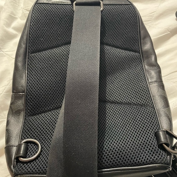 Coach Black and Blue Striped Backpack - Picture 9 of 12